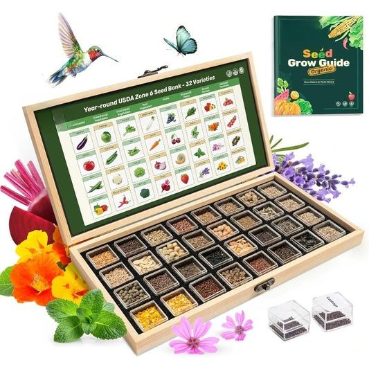 Year Round Seed Bank Heirloom Seeds Non GMO 32 Varieties