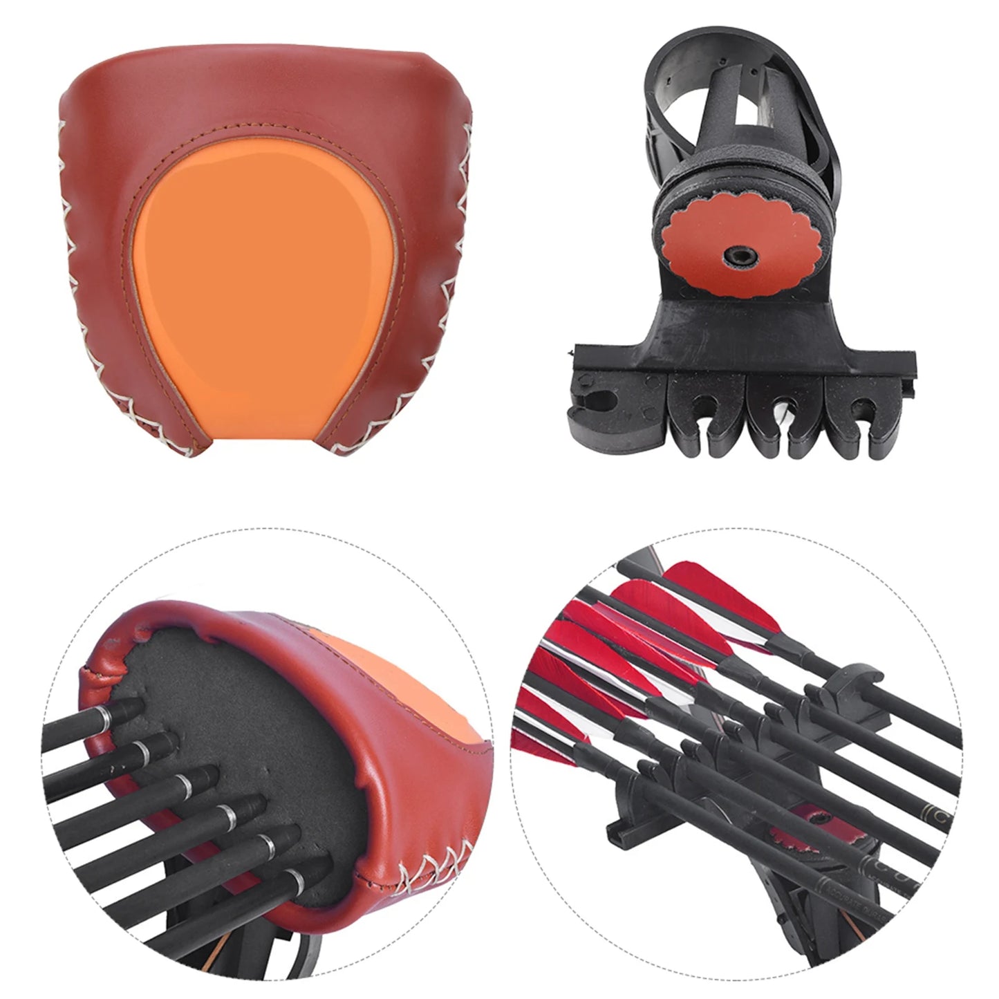 Quick Release 6 Arrows Archery Quiver Arrow Storage Box Accessory for Recurved Bow Outdoor Hunting Con Arrow Quiver Holder