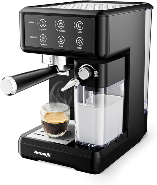 Aemojk Espresso Cappuccino Coffee Machine One Touch Office