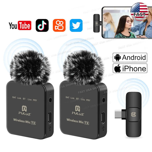 PULUZ Wireless Lavalier Microphone for iPhone Type C