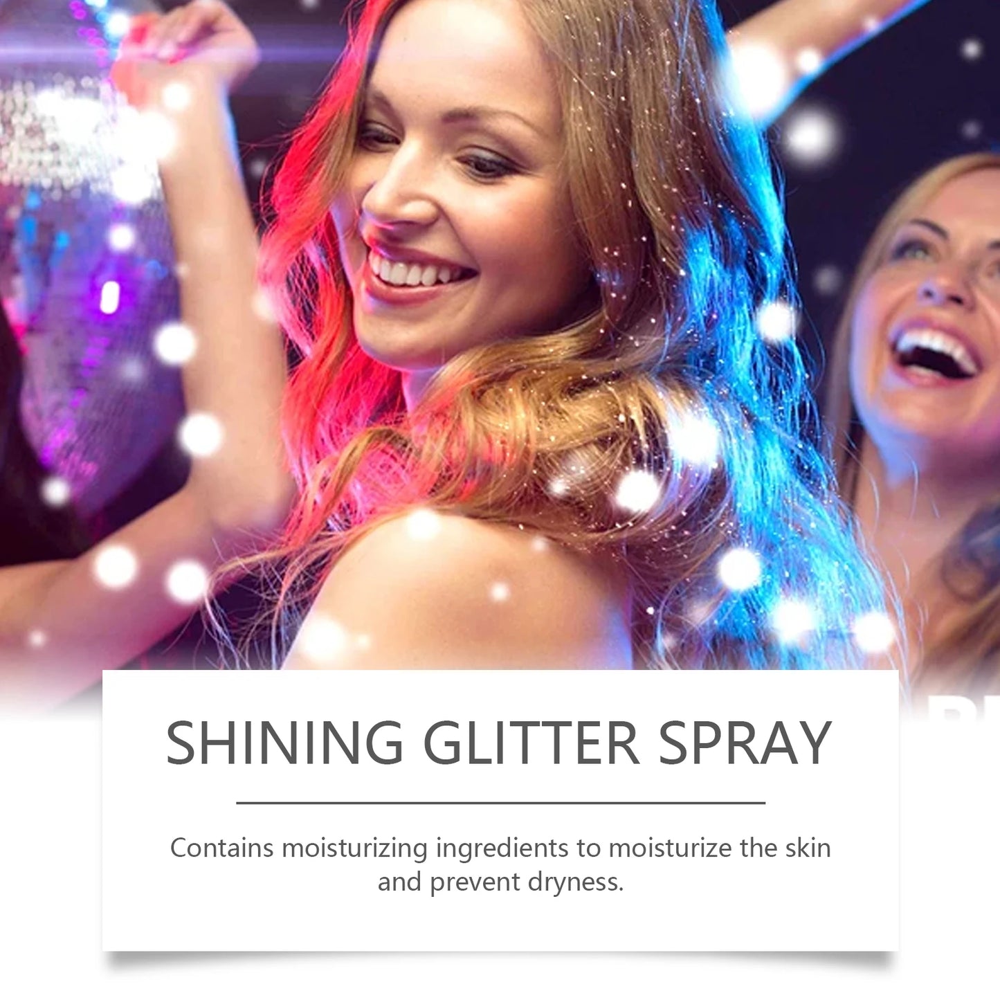 EELHOE Shimmery Spray Shiny Glitter Spray Hair Shimmery Glitter Spray Hair Body Washable Temporary Hair Body Glitter Color Spray
