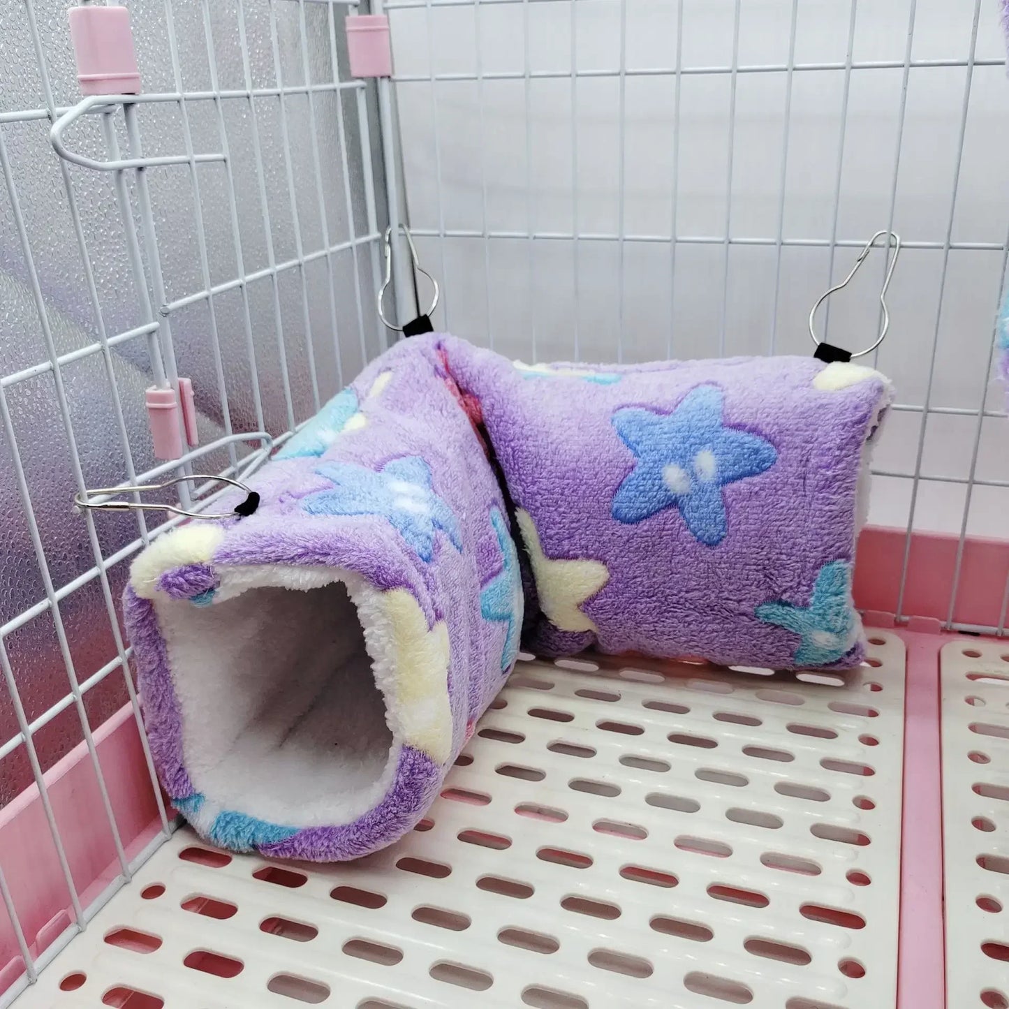 Pet channel nest hamster warm channel Flower Branch mouse sugar glider mink guinea pig guinea pig ultra-soft plush tunnel nest
