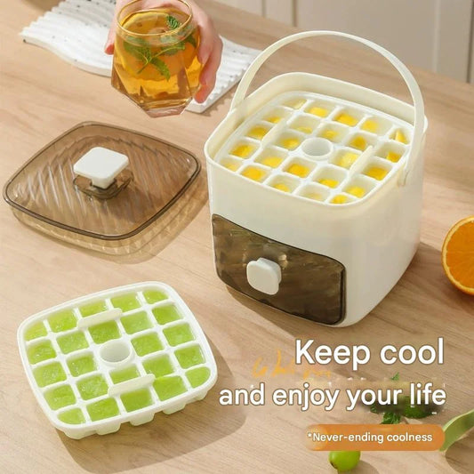 Large Capacity 48 Ice Cube Maker Double Layer Freezer Tray