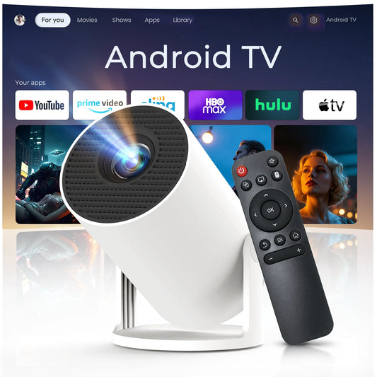 Mini Projector With Wifi Bluetooth 4K AirMouse Remote