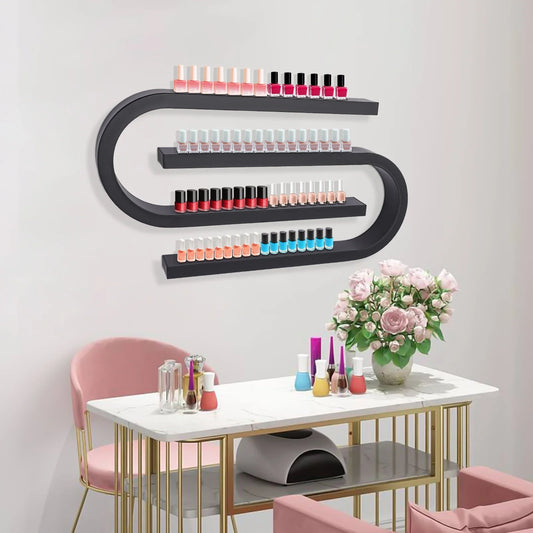 Nail Polish Bottle Display Rack, U-Shaped Essential Oil Perfume Storage Rack, Multifunctional Hanging for Salon Beauty Nail Shop