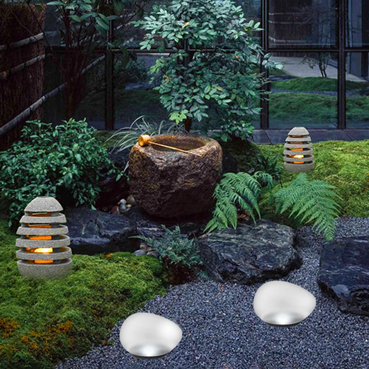 Glow Cobble Stone IP55 Waterproof Solar Garden Light Optical Control Solar Floor Light 600mAh Solar Pebble Lamp for Park Balcony