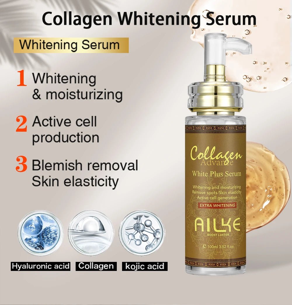AILKE Collagen Whitening Set, Moisturizer, Hydration, Dark Spot Removal, Brightening Body Lotion, Armpit Whitening Cream