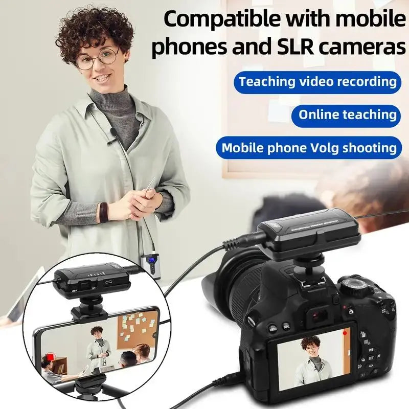 TFFRDN Q7 Wireless Lavalier Microphone System With Receiver