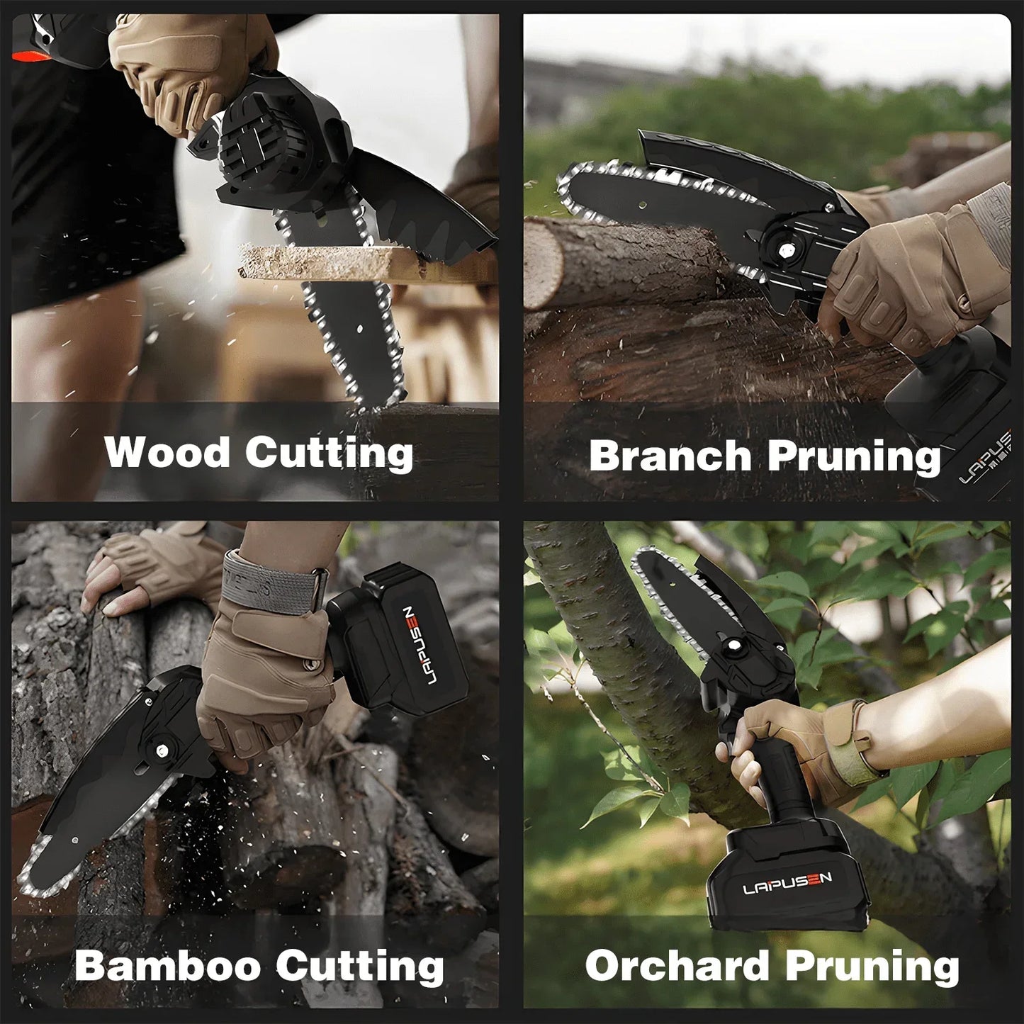 6-Inch Mini Chainsaw, Handheld Chainsaw for Cutting Wood, Trimming Trees and Laying Flooring