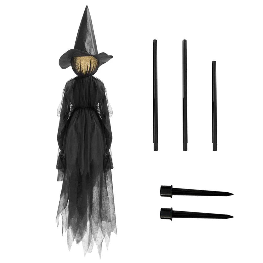 Halloween Creepy Witch Wizard With 7 Color LED Lights