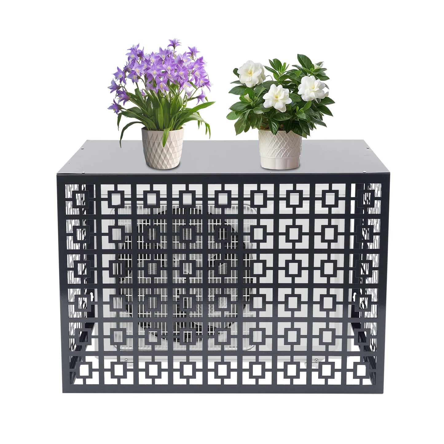 Freestanding Air Conditioner Fence Privacy Fence Panels With Planter Box For Outdoor AC Unit Trash Enclosure And Pool Equipment