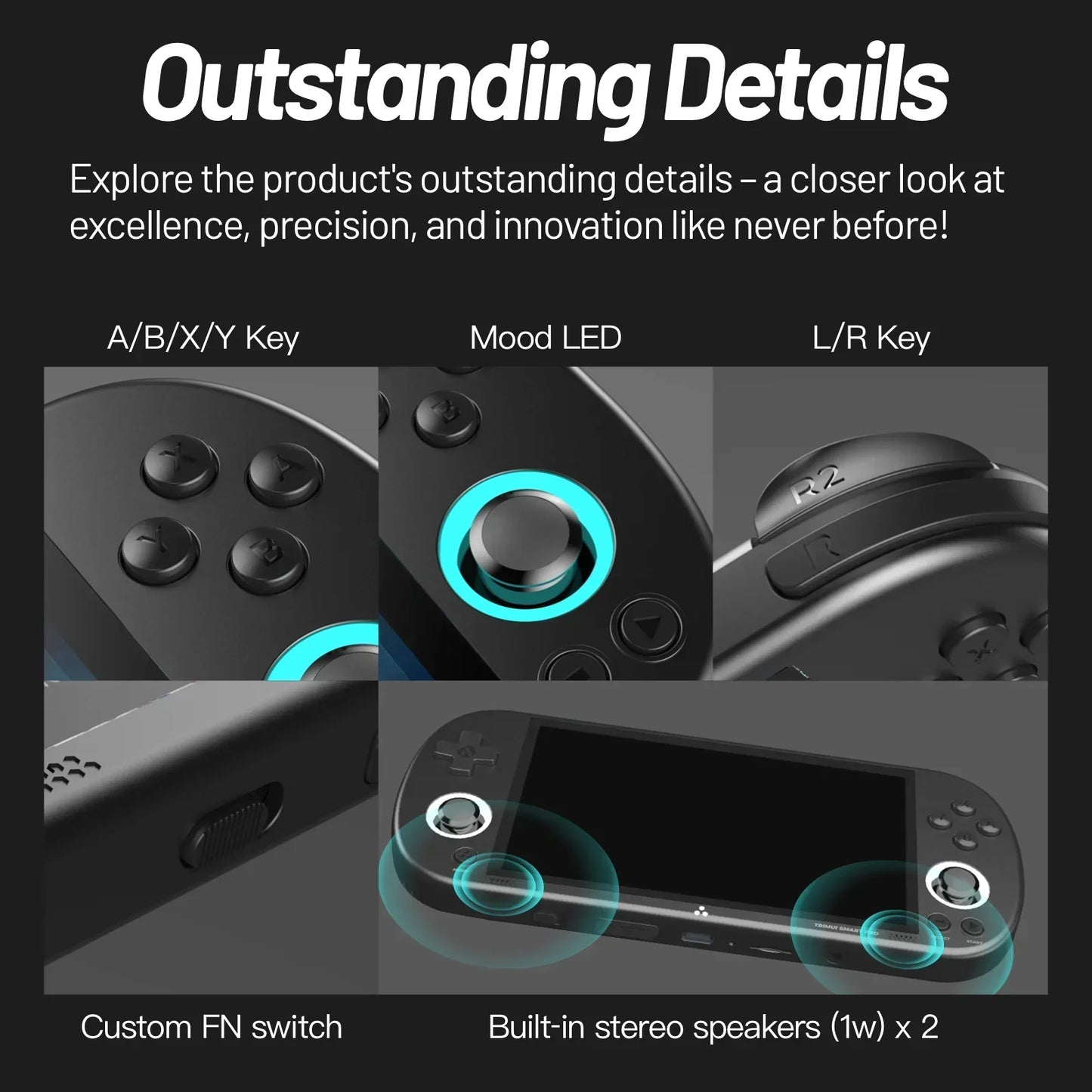 Trimui Smart Pro Handheld Game Console 4.96in Screen Linux