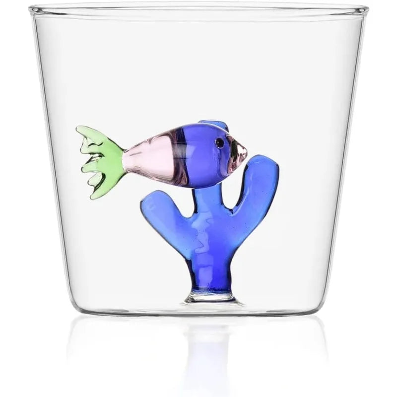 Set Of 6 Aqua Marine Garden Glasses - Design Alessandra Baldereschi