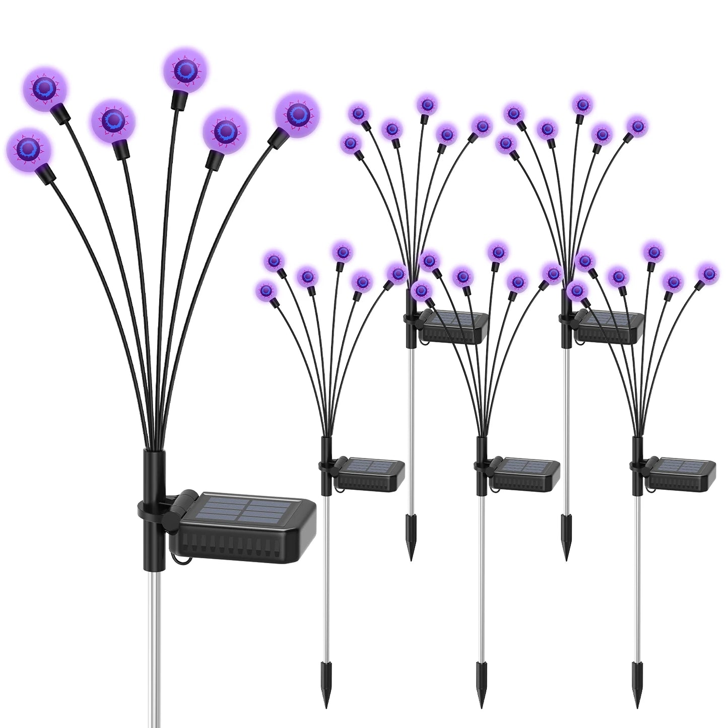 2/4/6 Pack Halloween Decorations Outdoor Solar Scary Eyeball Lights, Purple/Green Eyeball Lights, For Yard/ Garden/ Party Decor