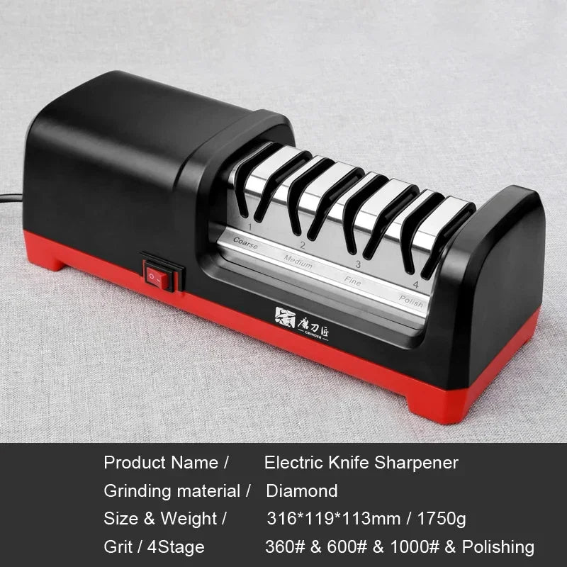 4 Stage Diamond Electric Knife Sharpener TG2102 2800RPM 18W