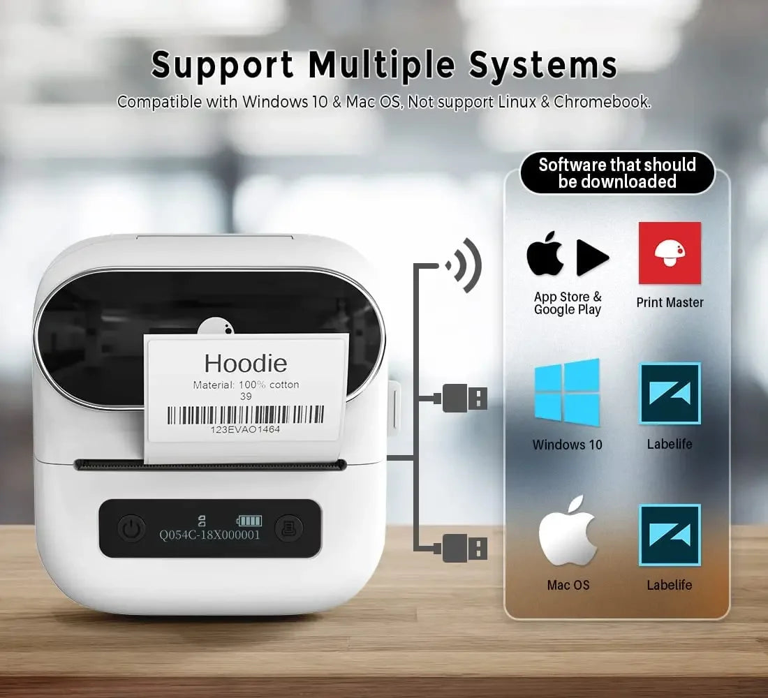 Phomemo M220 Bluetooth Label Printer Thermal QR Code