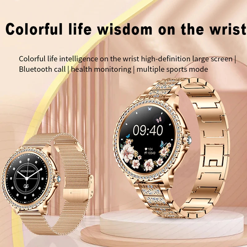 Xiaomi Mijia Women Smart Watch True Blood Oxygen 1.32Inch 360*360 HD Screen Diamond Bracelet Bluetooth Call Ladies