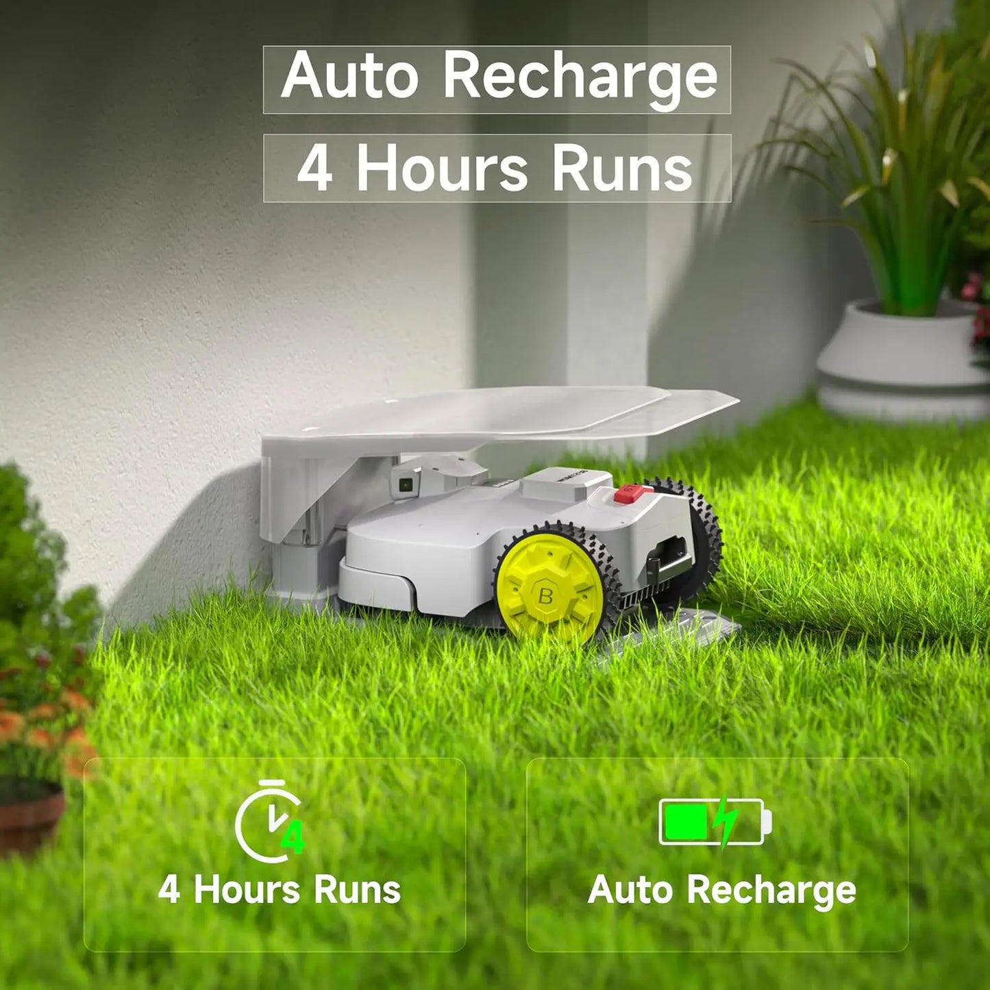 Customizable Robot Lawn Mower 1.5 Acre RTK Vision Mapping