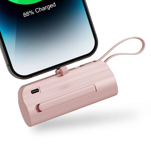 Mini 4500mAh Power Bank Capsule Dual USB C Ports For iPhone