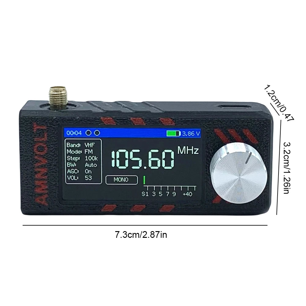 ATS MINI PRO 1.9 Inch SI4732 Pocket Mini Radio 0.5-108mhz LSB USB AM FM Radios HF SW MW VHF All Band Radio Receiver With Antenna