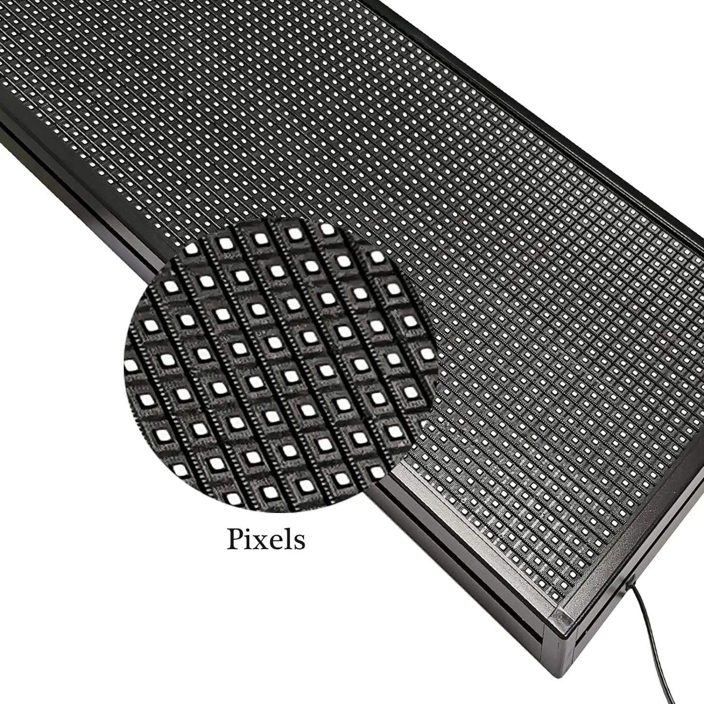 LED Scrolling Display Semi-outdoor Full Color P10 77"X14" WIFI Control Electronic for Business Advertising Board