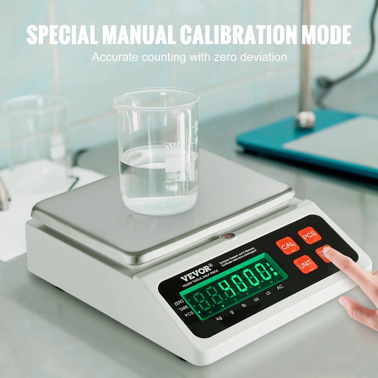 SucceBuy 10kg x0.1g Digital Counting Scale Electronic Laboratory Balance with LED Screen Table Top Scale for Industrial Weighing