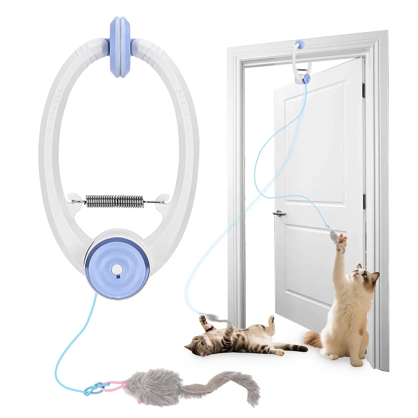 Electric Door Hanging Cat Toy USB Rechargeable Self Play Interactive Kitten Toy with Random Motion