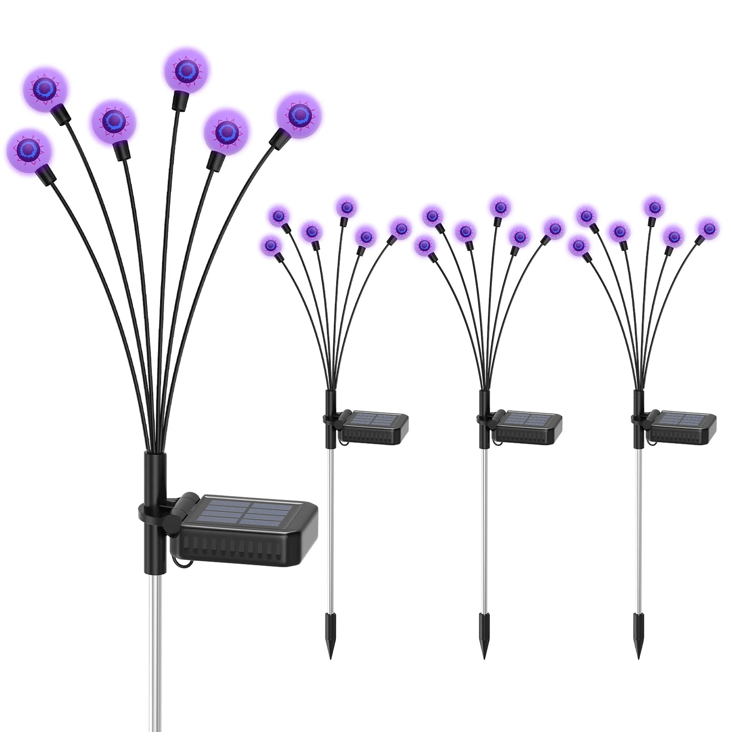 2/4/6 Pack Halloween Decorations Outdoor Solar Scary Eyeball Lights, Purple/Green Eyeball Lights, For Yard/ Garden/ Party Decor