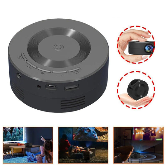1.6 Inches 1080p Small Home Projector Mini Portable LED Projector Built in Speaker with Same Screen Function for IOS for Android