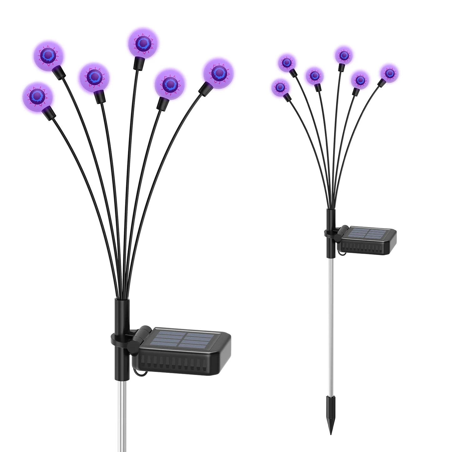 2/4/6 Pack Halloween Decorations Outdoor Solar Scary Eyeball Lights, Purple/Green Eyeball Lights, For Yard/ Garden/ Party Decor
