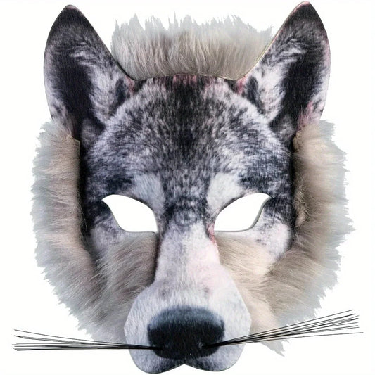 Wolf Mask for Halloween Party Universal One Size PVC