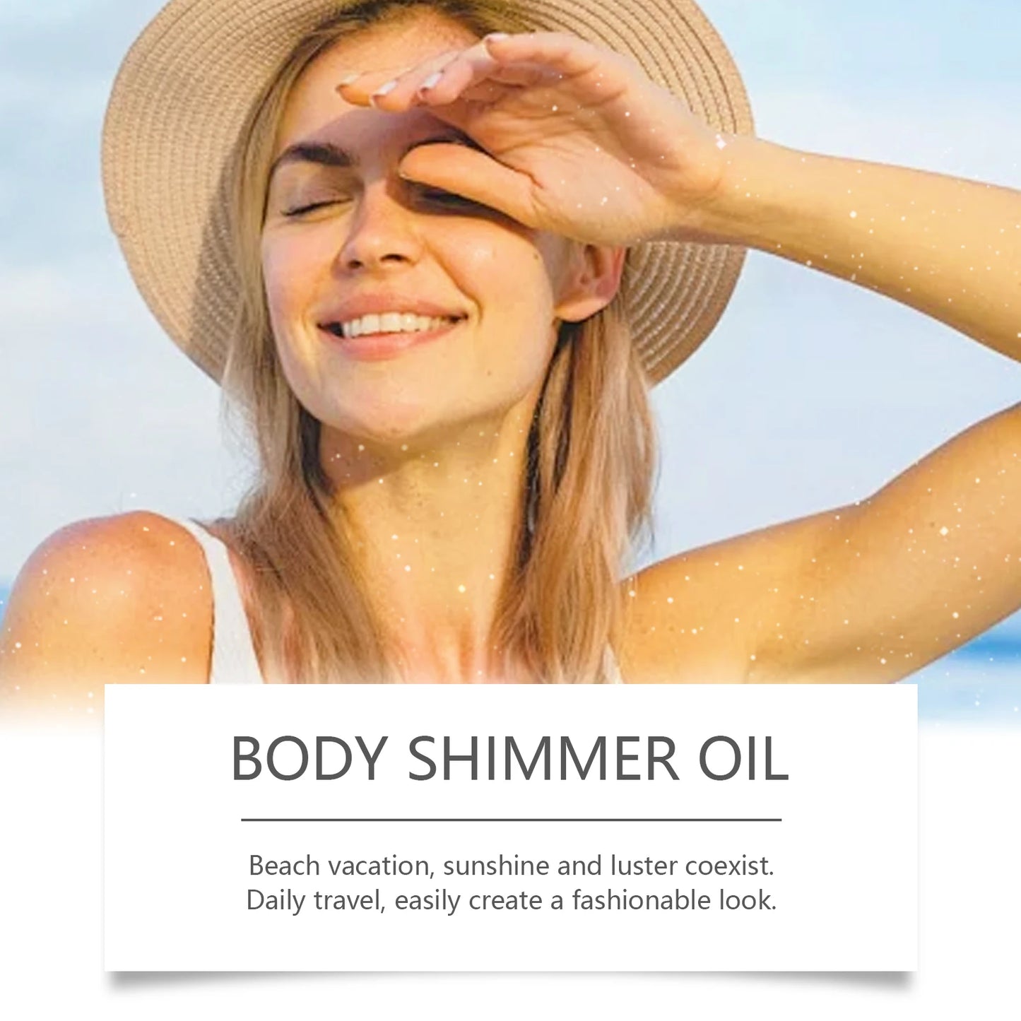 Body Glitter Oil 100ml Sexy Luminescent Oil Liquid Fine Gloss Oil Contouring Gold Quick-Dry Waterproof Body Shimmer Oil Contour