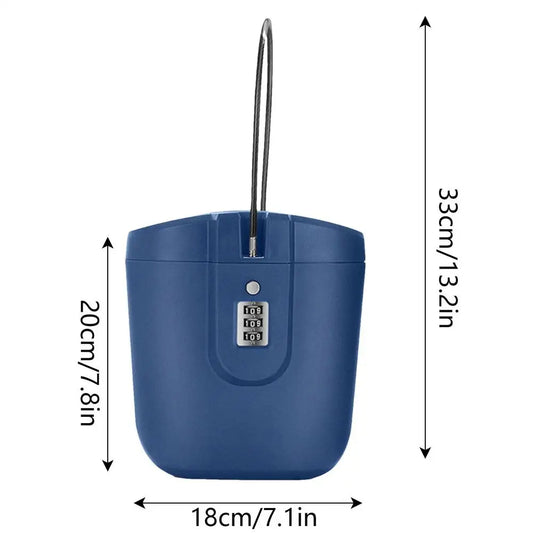Outdoor Portable Safe Box Beach Bucket With Steel Wire Safes 3-Digit Password Lock Storage For Riding Sports Swimming