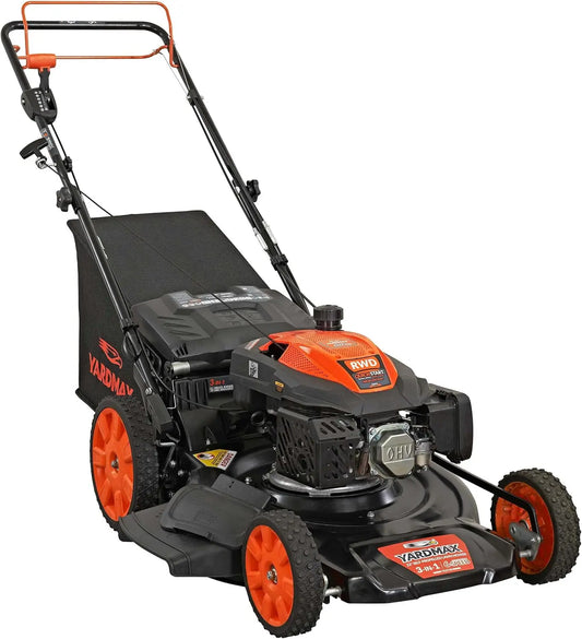 22 Inch 201cc Pace 6 Speed CVT High Wheel RWD Mower Black