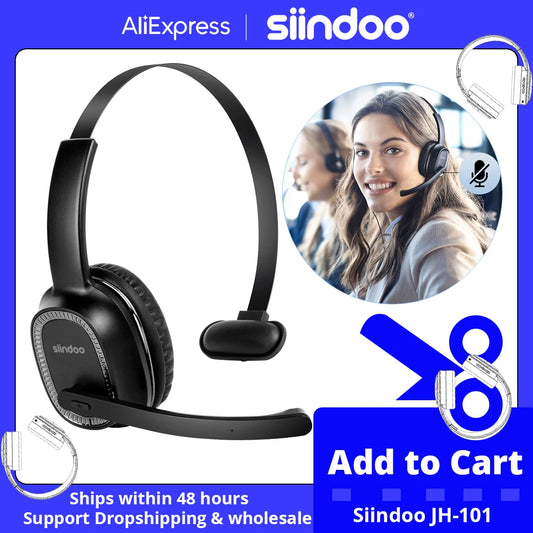 Siindoo JH101 Wired Headset With Mic For Call Center