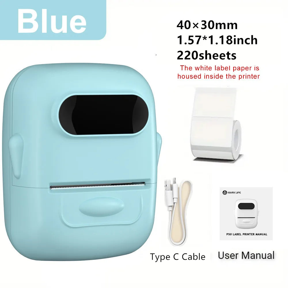Marklife P50 Label Maker Machine Portable Barcode Label Printer, Bluetooth Label Stickers Machine for Clothing, Jewelry, Retail