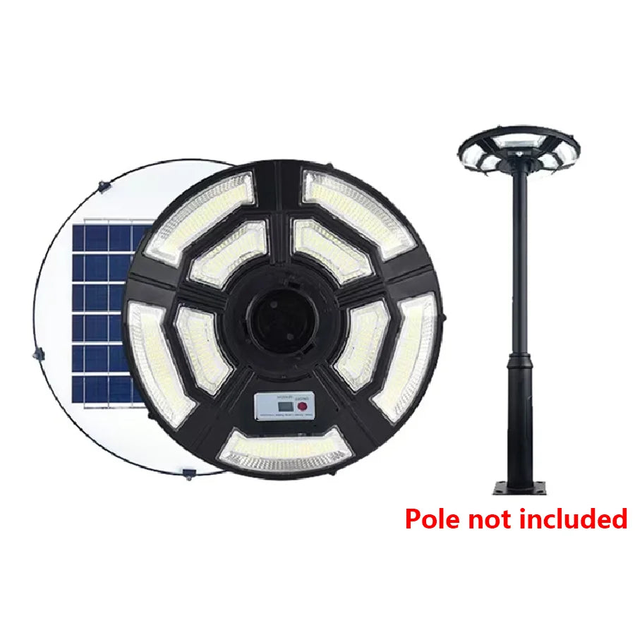 1PC 300W Solar Light, Solar Pole Light, Outdoor Lights,Dusk to Dawn, With Remote Control, 6500K White Light,  Pole Mounted only
