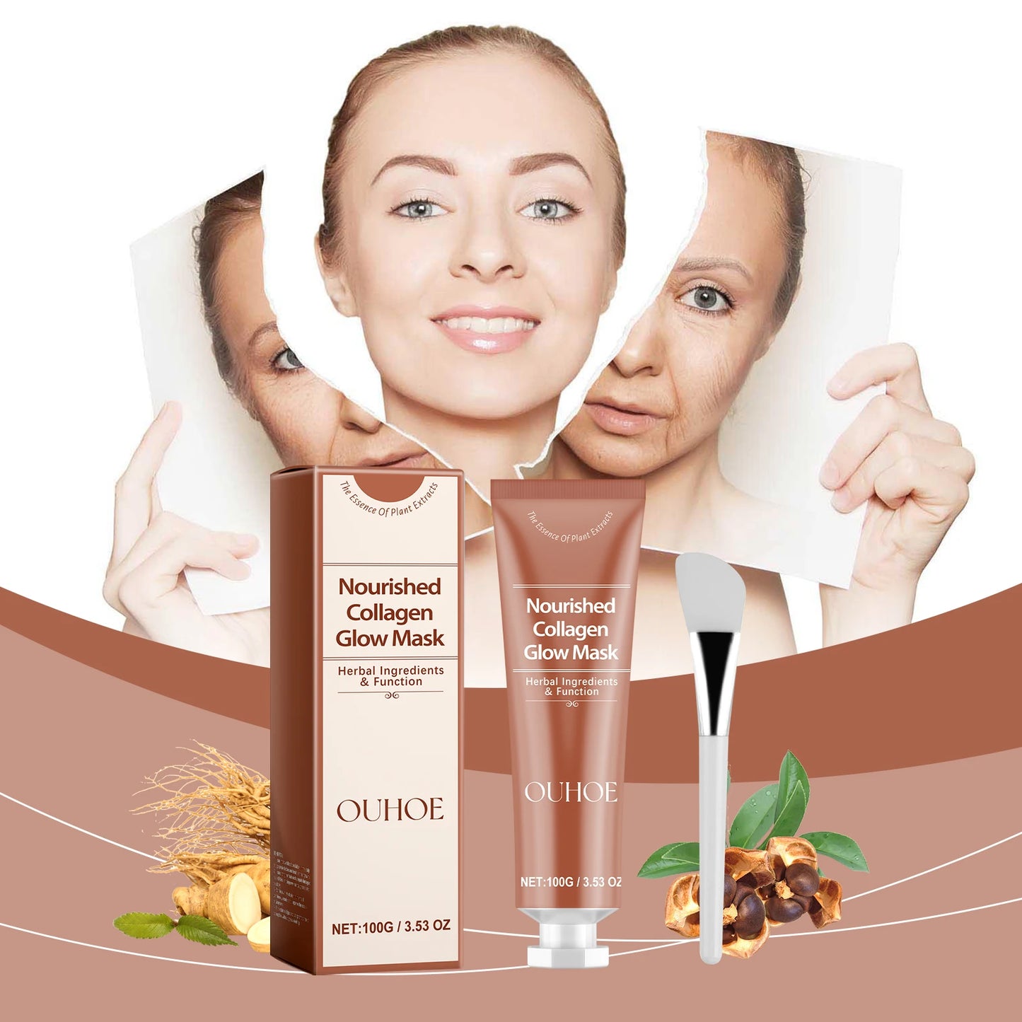 Collagen Peeling Mask Peeling Frozen Mask Facial Skin Care Brightening Skin Moisturizing Hydrating and Reducing Facial Fine Line