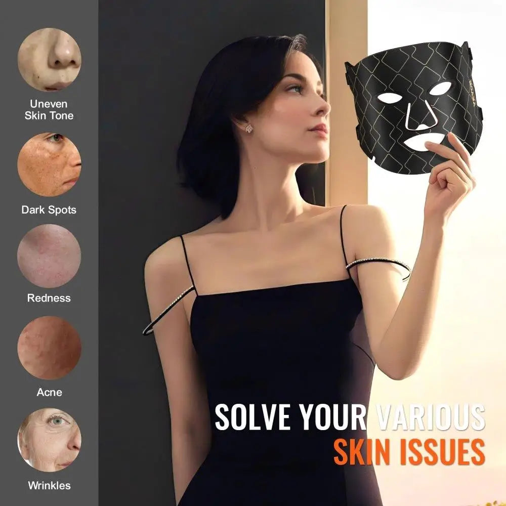 Red Light Therapy for Face Mask 3 Wavelengths Skin Rejuvenation Mask for Home Use