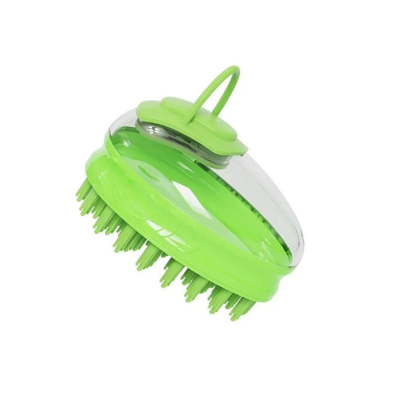 Dog Washing Massage Silicone Bath Pet Shampoo Brush With Soap Dispenser Dog Grooming Brush