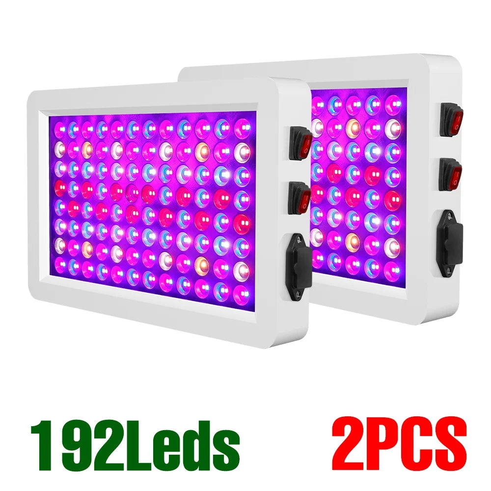 Two Pack 800W LED Grow Lamp Full Spectrum Plant Light 110V