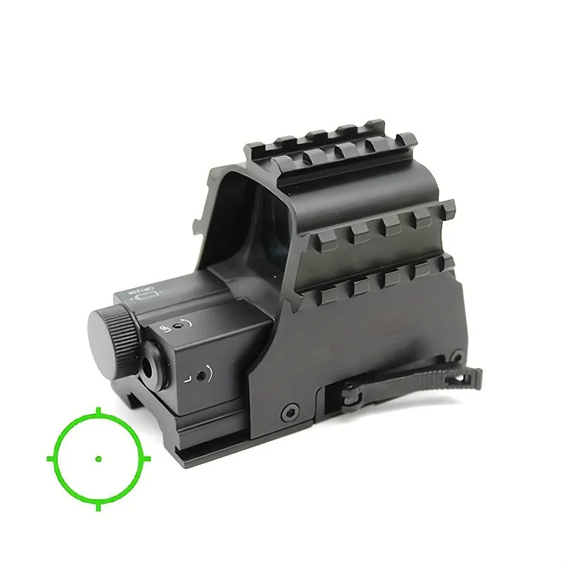 Outdoor Hunting Holographic Green Dot Sight Scope With Red Laser Tactical Optics Model HD553KR/Battery