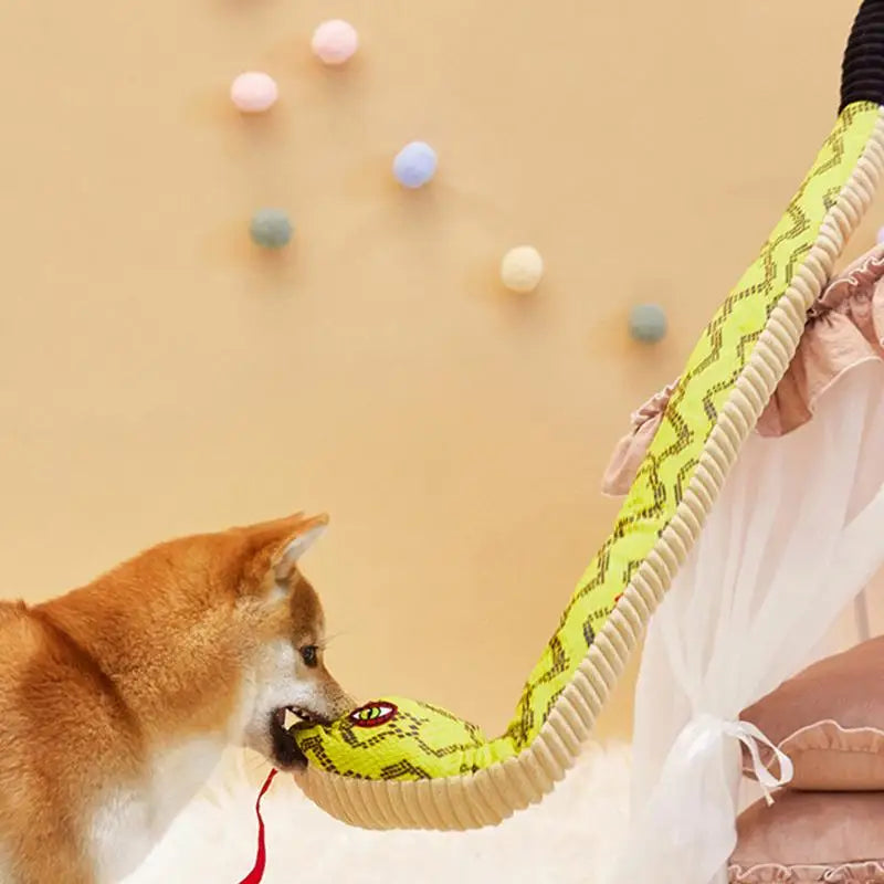 Snake Shape Dog cat Squeaky Toys  Chewing Toy Stuffed Animal Bite-resistant Sounding Paper tearing Toy Pet Supplies