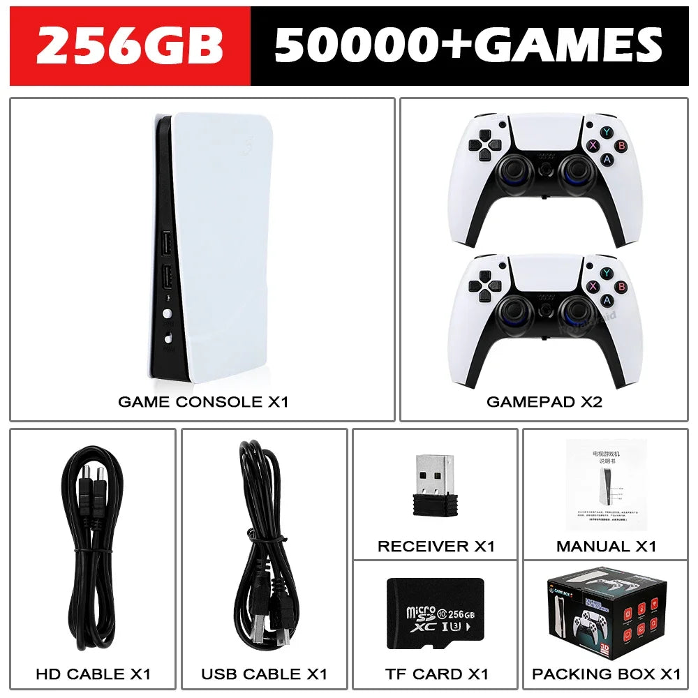 GB5 Retro Game Console 256GB 50000 Games With Two Gamepads