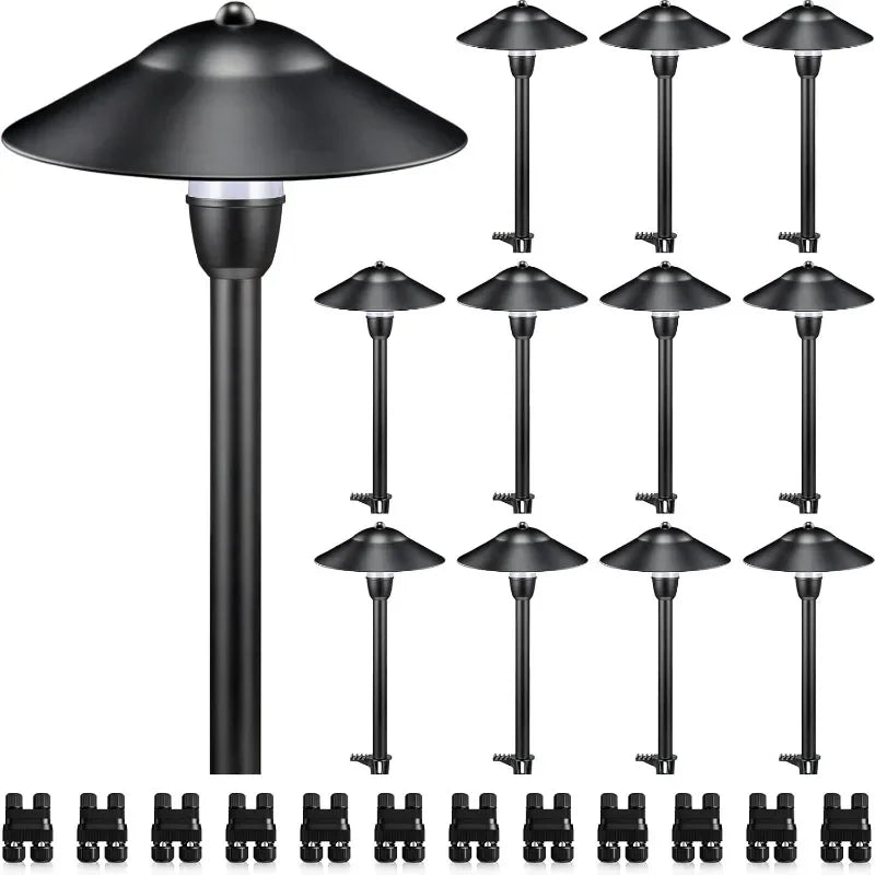 Tool LED Low Voltage Landscape Lights 3W Cast-Aluminum Pathway 12-24V Waterproof Landscape Path Lights 3000K