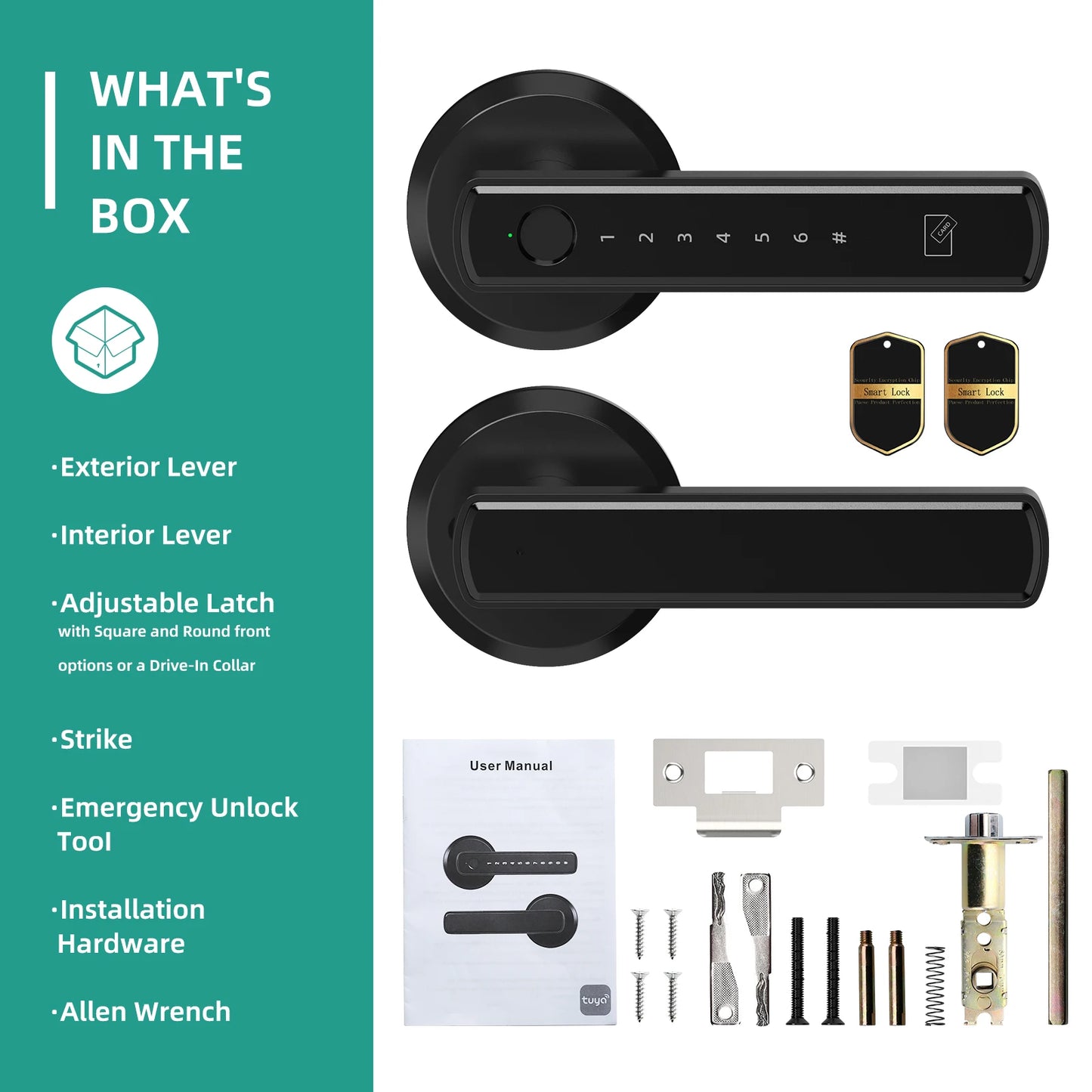 Viladepot Smart Lock Fingerprint Door Lock with App Remote Control Passcode Unlock Electronic Touchscreen Keypad