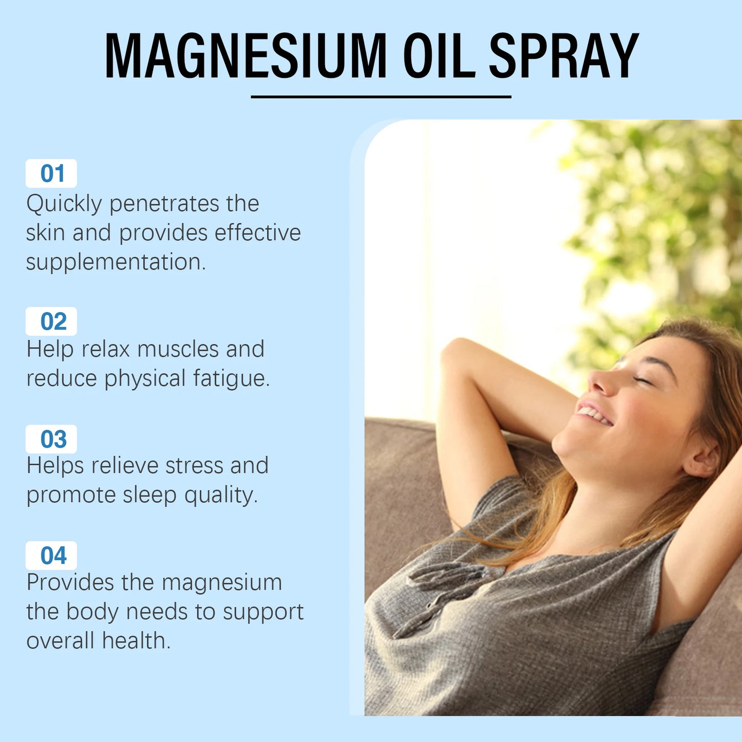 Tea Tree Oil Sleep Spray with Magnesium - Natural Muscle Relaxant for Better Sleep
