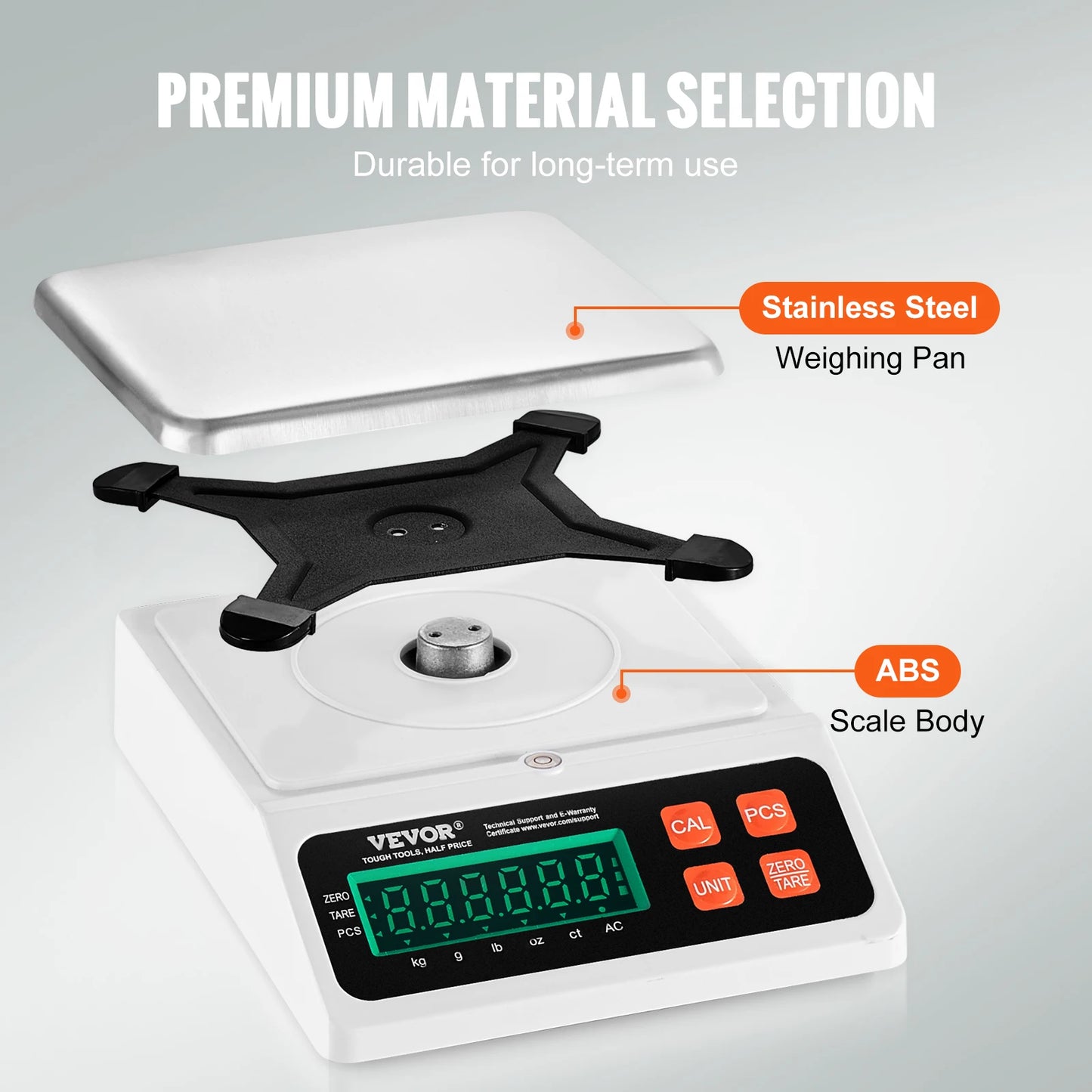 SucceBuy 10kg x0.1g Digital Counting Scale Electronic Laboratory Balance with LED Screen Table Top Scale for Industrial Weighing