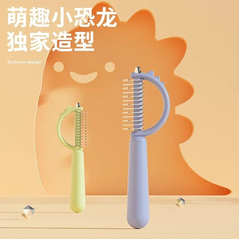 New Hair Removal Comb for Dogs Cat Detangler Fur Trimming Dematting Brush Grooming Tool for Matted Long Hair Curly Pet