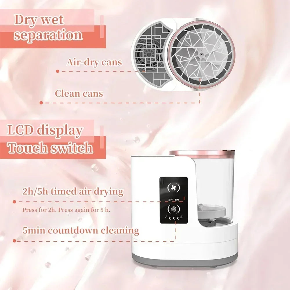 3 in 1 Electric Makeup Brush Cleaner with Brush Dryer-Portable Automatic USB Cosmetic Brush Cleaning Tool